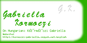 gabriella kormoczi business card